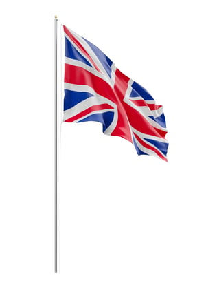 Britisk flagg på en pol-1