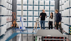 EMC lab - two engineers and customer