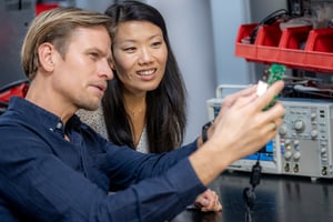 Engineers checking the product at Nemko