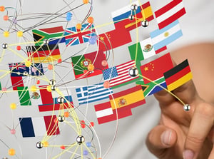 Global Network of International Flags and Connec